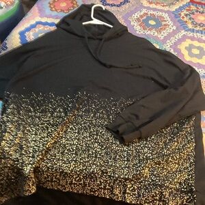 Black and Gold Women's Hoodie Sweater